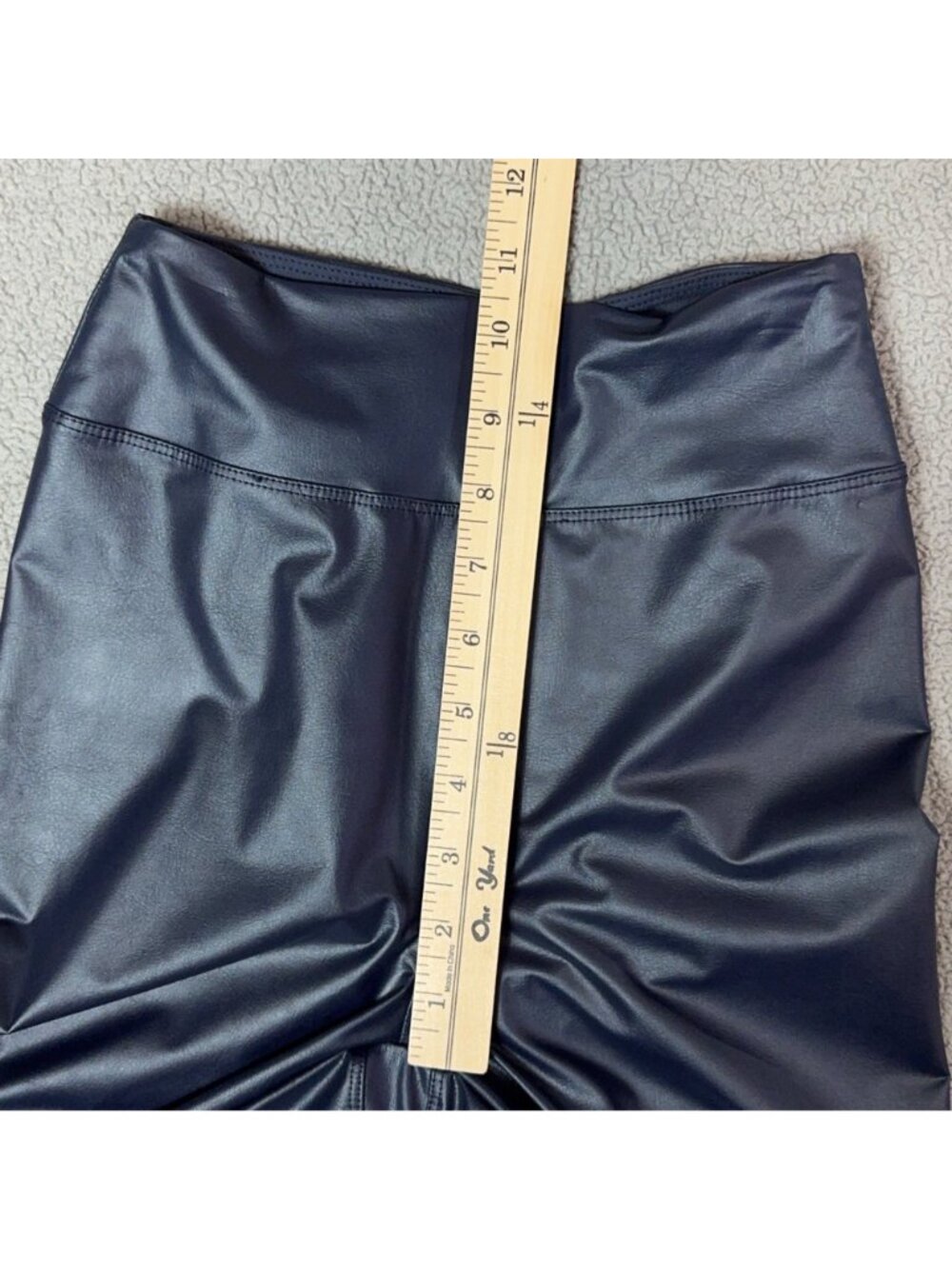 Offline By Aerie Womens Real Luxe Faux Leather Leggings Dark Blue Size S NWT - Picture 8 of 13